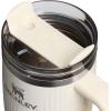 STANLEY Quencher H2.0 Tumbler with Handle and Straw 30 oz | Flowstate 3-Position Lid | Cup Holder Compatible for Travel | Insulated Stainless Steel Cup | BPA-Free | Exclusive Toasted Almond(Fluted Cream Gloss)