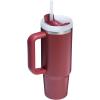 STANLEY Quencher H2.0 Tumbler with Handle and Straw 30 oz | Flowstate 3-Position Lid | Cup Holder Compatible for Travel | Insulated Stainless Steel Cup | BPA-Free | Exclusive Toasted Almond(Cranberry)
