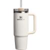 STANLEY Quencher H2.0 Tumbler with Handle and Straw 30 oz | Flowstate 3-Position Lid | Cup Holder Compatible for Travel | Insulated Stainless Steel Cup | BPA-Free | Exclusive Toasted Almond(Fluted Cream Gloss)