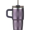 STANLEY Quencher H2.0 Tumbler with Handle and Straw 30 oz | Flowstate 3-Position Lid | Cup Holder Compatible for Travel | Insulated Stainless Steel Cup | BPA-Free | Exclusive Toasted Almond(Fluted Wisteria Shine)