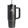 STANLEY Quencher H2.0 Tumbler with Handle and Straw 30 oz | Flowstate 3-Position Lid | Cup Holder Compatible for Travel | Insulated Stainless Steel Cup | BPA-Free | Exclusive Toasted Almond(Fluted Black)