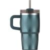 STANLEY Quencher H2.0 Tumbler with Handle and Straw 30 oz | Flowstate 3-Position Lid | Cup Holder Compatible for Travel | Insulated Stainless Steel Cup | BPA-Free | Exclusive Toasted Almond(Fluted Marina Shine)