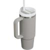 STANLEY Quencher H2.0 Tumbler with Handle and Straw 30 oz | Flowstate 3-Position Lid | Cup Holder Compatible for Travel | Insulated Stainless Steel Cup | BPA-Free | Exclusive Toasted Almond(Ash)