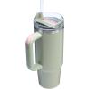 STANLEY Quencher H2.0 Tumbler with Handle and Straw 30 oz | Flowstate 3-Position Lid | Cup Holder Compatible for Travel | Insulated Stainless Steel Cup | BPA-Free | Exclusive Toasted Almond(Lichen)