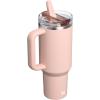 STANLEY Quencher ProTour Flip Straw Tumbler with Leakproof Lid | Built-In Straw & Handle | Cupholder Compatible for Travel | Insulated Stainless Steel Cup | BPA-Free(Oasis Peach Whip Gloss)