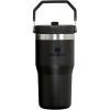STANLEY IceFlow 2.0 Flip Straw Tumbler with Handle 30 oz | Twist On Lid and Flip Up Straw | Leak Resistant Water Bottle | Insulated Stainless Steel | BPA-Free | Exclusive Toasted Almond(Black 2.0)