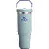 STANLEY IceFlow 2.0 Flip Straw Tumbler with Handle 30 oz | Twist On Lid and Flip Up Straw | Leak Resistant Water Bottle | Insulated Stainless Steel | BPA-Free | Exclusive Toasted Almond(Exclusive Blue Catus)