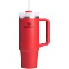 STANLEY Quencher H2.0 Tumbler with Handle and Straw 30 oz | Flowstate 3-Position Lid | Cup Holder Compatible for Travel | Insulated Stainless Steel Cup | BPA-Free | Exclusive Toasted Almond(Chili Red)