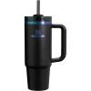 STANLEY Quencher H2.0 Tumbler with Handle and Straw 30 oz | Flowstate 3-Position Lid | Cup Holder Compatible for Travel | Insulated Stainless Steel Cup | BPA-Free | Exclusive Toasted Almond(Black Chroma)