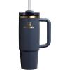 STANLEY Quencher H2.0 Tumbler with Handle and Straw 30 oz | Flowstate 3-Position Lid | Cup Holder Compatible for Travel | Insulated Stainless Steel Cup | BPA-Free | Exclusive Toasted Almond(Fluted Twilight)