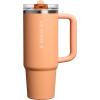 STANLEY Quencher ProTour Flip Straw Tumbler with Leakproof Lid | Built-In Straw & Handle | Cupholder Compatible for Travel | Insulated Stainless Steel Cup | BPA-Free(Oasis Apricot)