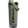 STANLEY Vitalize Shaker Bottle 20 oz | Leakproof Insulated Stainless Steel Shaker Cup | Base Storage and Twist On Fast Flow Lid | Protein Shakes and Pre Workout Powder | BPA-Free | Black(Dried Pine)