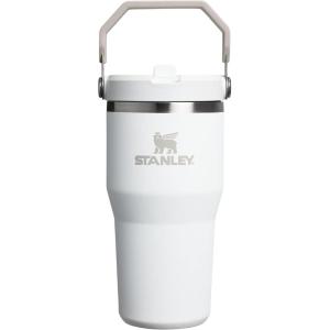 STANLEY IceFlow 2.0 Flip Straw Tumbler with Handle 30 oz | Twist On Lid and Flip Up Straw | Leak Resistant Water Bottle | Insulated Stainless Steel | BPA-Free | Exclusive Toasted Almond(Frost)