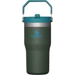 STANLEY IceFlow 2.0 Flip Straw Tumbler with Handle 30 oz | Twist On Lid and Flip Up Straw | Leak Resistant Water Bottle | Insulated Stainless Steel | BPA-Free | Exclusive Toasted Almond(Spirulina)