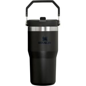 STANLEY IceFlow 2.0 Flip Straw Tumbler with Handle 30 oz | Twist On Lid and Flip Up Straw | Leak Resistant Water Bottle | Insulated Stainless Steel | BPA-Free | Exclusive Toasted Almond(Black 2.0)