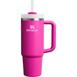 STANLEY Quencher H2.0 Tumbler with Handle and Straw 30 oz | Flowstate 3-Position Lid | Cup Holder Compatible for Travel | Insulated Stainless Steel Cup | BPA-Free | Exclusive Toasted Almond(Violet Blossom)