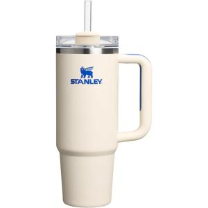 STANLEY Quencher H2.0 Tumbler with Handle and Straw 30 oz | Flowstate 3-Position Lid | Cup Holder Compatible for Travel | Insulated Stainless Steel Cup | BPA-Free | Exclusive Toasted Almond(Oasis Cream Royal)