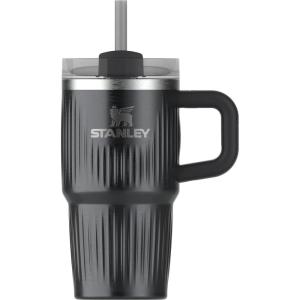 STANLEY Quencher H2.0 Tumbler with Handle and Straw 30 oz | Flowstate 3-Position Lid | Cup Holder Compatible for Travel | Insulated Stainless Steel Cup | BPA-Free | Exclusive Toasted Almond(Fluted Black)