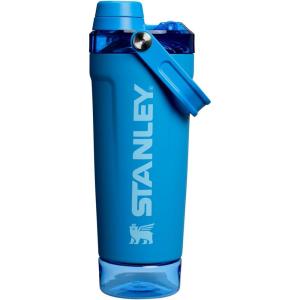 STANLEY Vitalize Shaker Bottle 20 oz | Leakproof Insulated Stainless Steel Shaker Cup | Base Storage and Twist On Fast Flow Lid | Protein Shakes and Pre Workout Powder | BPA-Free | Black(Azure)