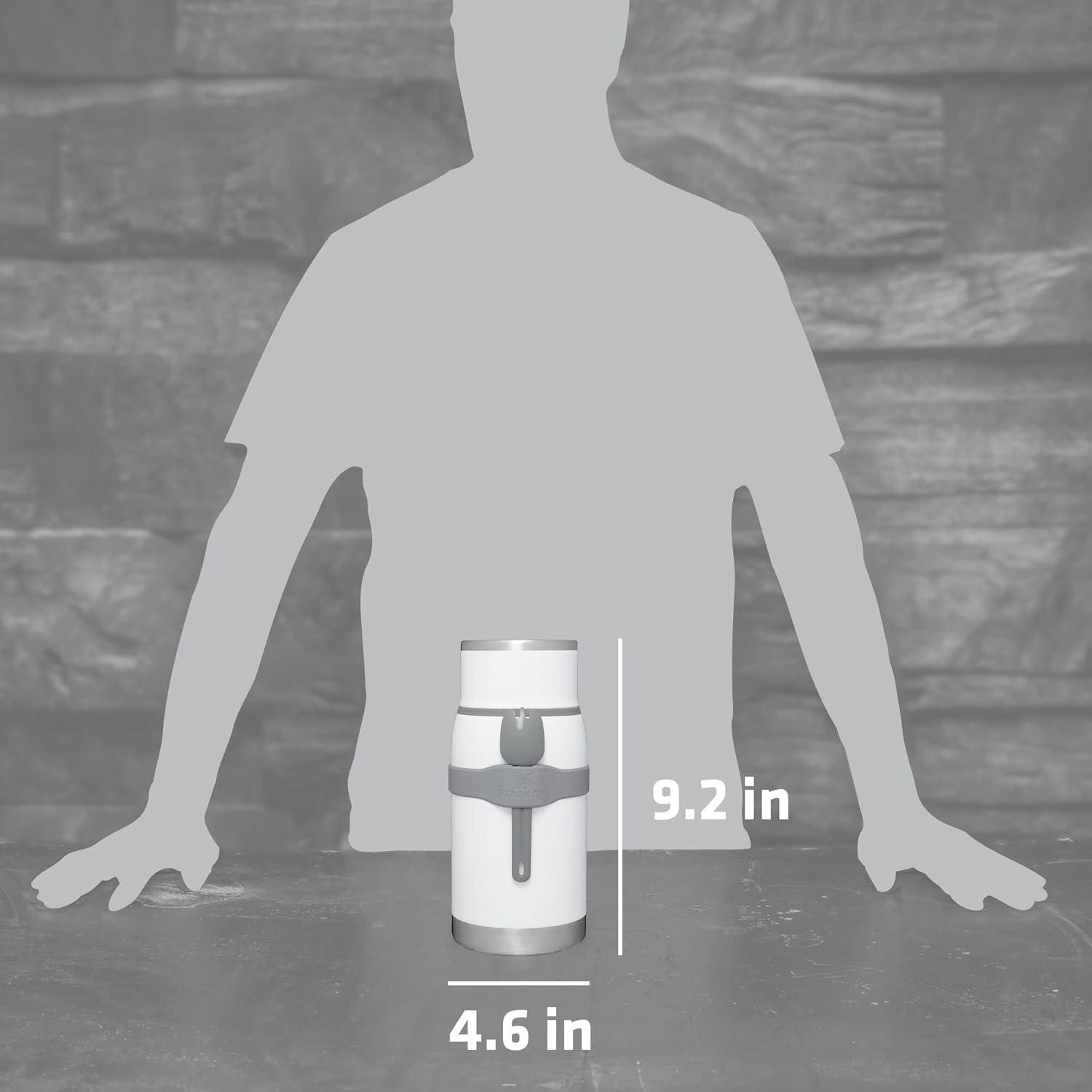 imageStanley Adventure ToGo Food Jar Vacuum Insulated Thermos Food Container Wide Mouth Screw On Lid Packable for Travel Stainless Steel with Leakproof Lid BPAFreePolar