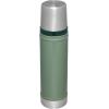 Stanley Classic Legendary Vacuum Bottle 20 oz | Wide Mouth with Leakproof Cup Lid | Keep Drinks Hot or Cold | Packable for Travel | Insulated Stainless Steel Thermos | BPA-Free | Hammertone Green(Hammertone Green)