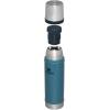 Stanley Classic Legendary Vacuum Bottle 20 oz | Wide Mouth with Leakproof Cup Lid | Keep Drinks Hot or Cold | Packable for Travel | Insulated Stainless Steel Thermos | BPA-Free | Hammertone Green(Hammertone Lake)