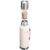 Stanley Classic Legendary Vacuum Bottle 20 oz | Wide Mouth with Leakproof Cup Lid | Keep Drinks Hot or Cold | Packable for Travel | Insulated Stainless Steel Thermos | BPA-Free | Hammertone Green(Rose Quartz)
