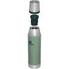 Stanley Classic Legendary Vacuum Bottle 20 oz | Wide Mouth with Leakproof Cup Lid | Keep Drinks Hot or Cold | Packable for Travel | Insulated Stainless Steel Thermos | BPA-Free | Hammertone Green(Hammertone Green)