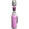Stanley Classic Legendary Vacuum Bottle 20 oz | Wide Mouth with Leakproof Cup Lid | Keep Drinks Hot or Cold | Packable for Travel | Insulated Stainless Steel Thermos | BPA-Free | Hammertone Green(Hammertone Lilac)