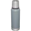 Stanley Classic Legendary Vacuum Bottle 20 oz | Wide Mouth with Leakproof Cup Lid | Keep Drinks Hot or Cold | Packable for Travel | Insulated Stainless Steel Thermos | BPA-Free | Hammertone Green(Hammertone Silver)