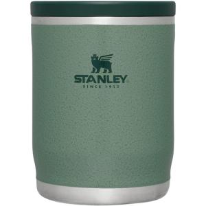 Stanley Adventure To-Go Food Jar | Vacuum Insulated Thermos Food Container | Wide Mouth Screw On Lid | Packable for Travel | Stainless Steel with Leakproof Lid | BPA-Free(Hammertone Green)