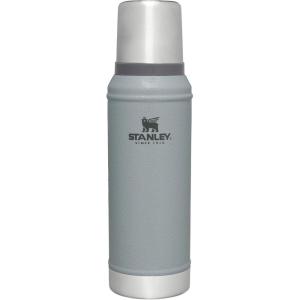 Stanley Classic Legendary Vacuum Bottle 20 oz | Wide Mouth with Leakproof Cup Lid | Keep Drinks Hot or Cold | Packable for Travel | Insulated Stainless Steel Thermos | BPA-Free | Hammertone Green(Hammertone Silver)