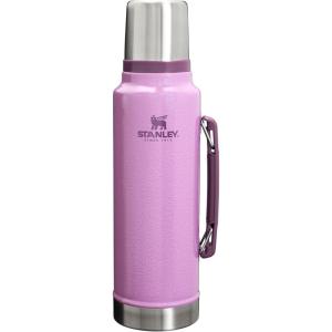 Stanley Classic Legendary Vacuum Bottle 20 oz | Wide Mouth with Leakproof Cup Lid | Keep Drinks Hot or Cold | Packable for Travel | Insulated Stainless Steel Thermos | BPA-Free | Hammertone Green(Hammertone Lilac)
