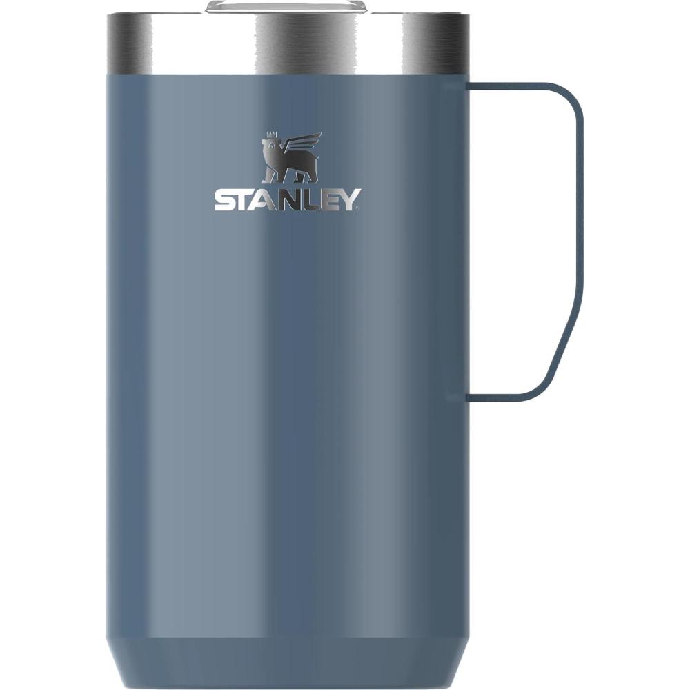 imageSTANLEY Everyday Camp Mug  Drink Through Lid  Cup for Coffee Tea and Drinks  Insulated Stainless Steel Coffee Mug  BPAFreeTempest Gloss