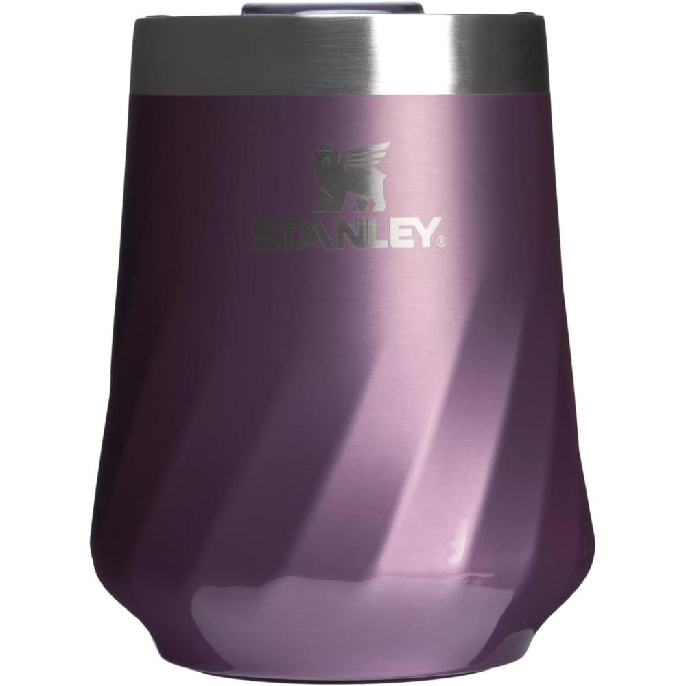 imageSTANLEY Reserve Wine Tumbler 11 oz Stainless Steel Travel Mug For Wine Cocktails Soda Keeps Drinks Cold for Hours BPAFree Exclusive Toasted AlmondWisteria Shine