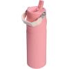 Stanley IceFlow Flip Straw 2.0 Water Bottle 24 oz | Built-In Straw for Travel and Sports | Lightweight and Leak Resistant | Insulated Stainless Steel | BPA-Free | Sienna(Pink Mesa)