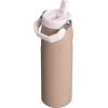 Stanley IceFlow Flip Straw 2.0 Water Bottle 24 oz | Built-In Straw for Travel and Sports | Lightweight and Leak Resistant | Insulated Stainless Steel | BPA-Free | Sienna(Almond Rose)