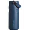 Stanley IceFlow Flip Straw 2.0 Water Bottle 24 oz | Built-In Straw for Travel and Sports | Lightweight and Leak Resistant | Insulated Stainless Steel | BPA-Free | Sienna(Navy)