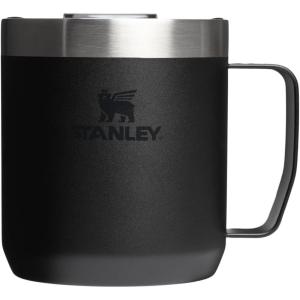 STANLEY Everyday Camp Mug | Drink Through Lid | Cup for Coffee, Tea and Drinks | Insulated Stainless Steel Coffee Mug | BPA-Free(Black 2.0)