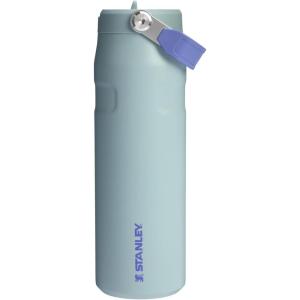 Stanley IceFlow Flip Straw 2.0 Water Bottle 24 oz | Built-In Straw for Travel and Sports | Lightweight and Leak Resistant | Insulated Stainless Steel | BPA-Free | Sienna(Exclusive Blue Cactus)