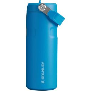 Stanley IceFlow Flip Straw 2.0 Water Bottle 24 oz | Built-In Straw for Travel and Sports | Lightweight and Leak Resistant | Insulated Stainless Steel | BPA-Free | Sienna(Azure)