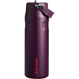 Stanley IceFlow Flip Straw 2.0 Water Bottle 24 oz | Built-In Straw for Travel and Sports | Lightweight and Leak Resistant | Insulated Stainless Steel | BPA-Free | Sienna(Plum)