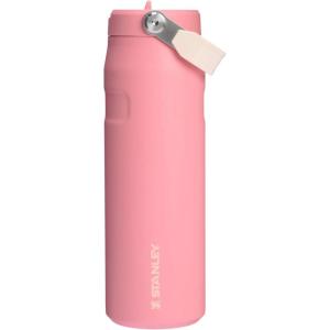 Stanley IceFlow Flip Straw 2.0 Water Bottle 24 oz | Built-In Straw for Travel and Sports | Lightweight and Leak Resistant | Insulated Stainless Steel | BPA-Free | Sienna(Pink Mesa)