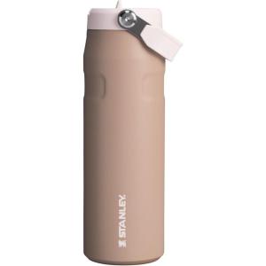 Stanley IceFlow Flip Straw 2.0 Water Bottle 24 oz | Built-In Straw for Travel and Sports | Lightweight and Leak Resistant | Insulated Stainless Steel | BPA-Free | Sienna(Almond Rose)