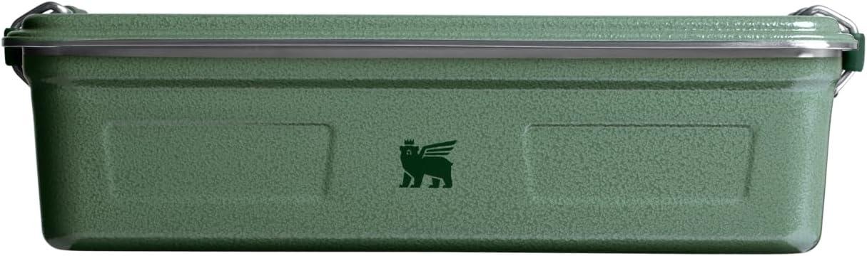 imageSTANLEY Classic Legendary Useful Box 125 qt Metal Snack and Lunch Box Durable Stainless Steel Travel Food Storage Container Hiking Camping School or Work BPAFree Hammertone GreenHammertone Green