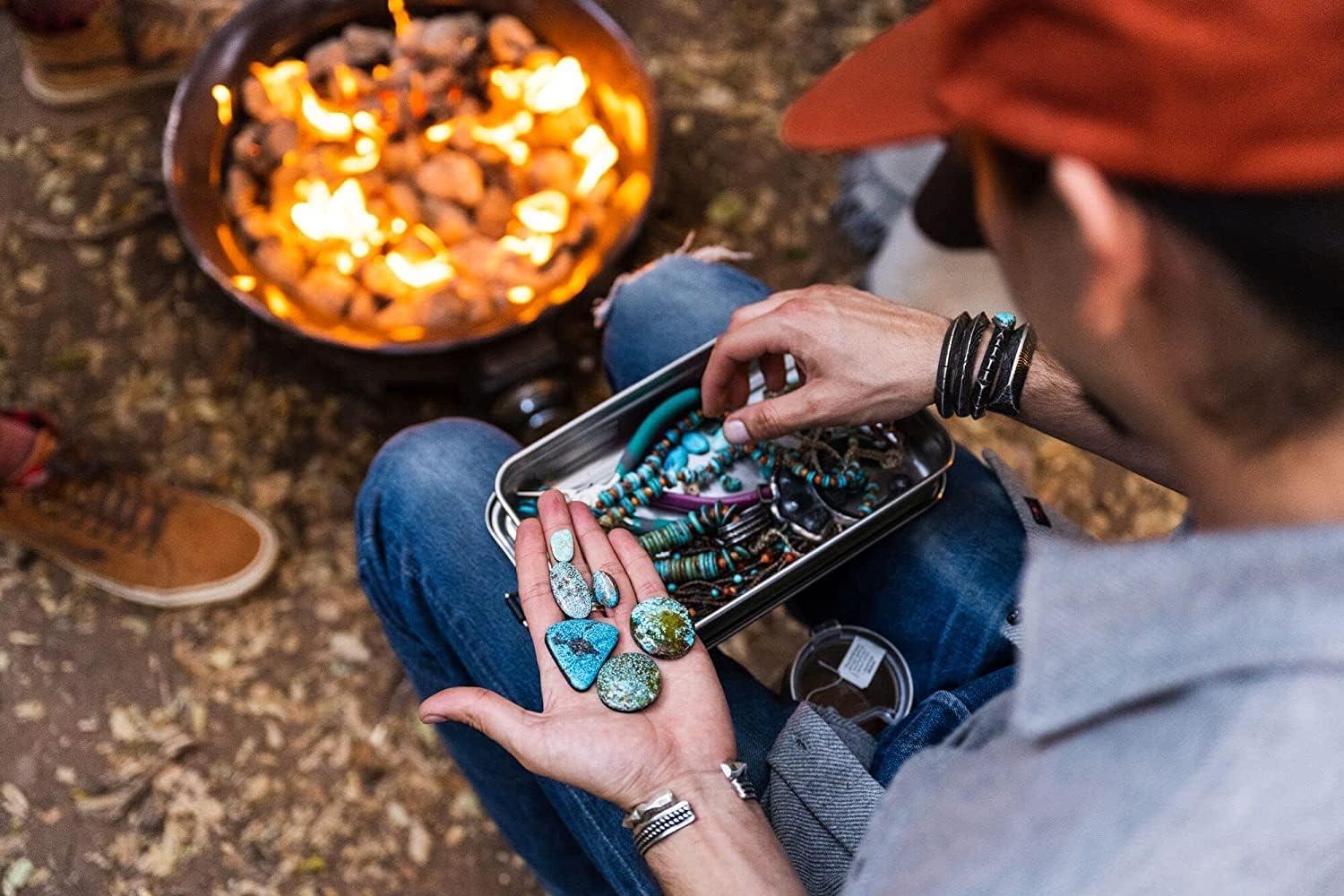 imageSTANLEY Classic Legendary Useful Box 125 qt Metal Snack and Lunch Box Durable Stainless Steel Travel Food Storage Container Hiking Camping School or Work BPAFree Hammertone GreenHammertone Green