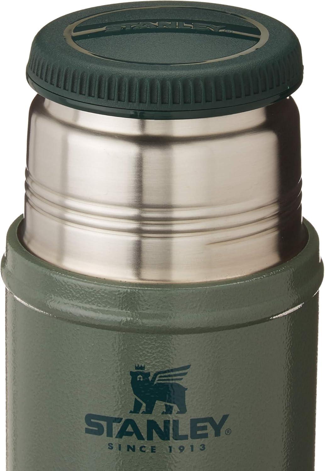 imageSTANLEY Vacuum Insulated Large Food Jar 188 Stainless Steel Food Jar for Cold and Hot Food Soup Thermos with Leak Proof Lid Doubles as Cup Wide Mouth Food ThermosHammertone Green