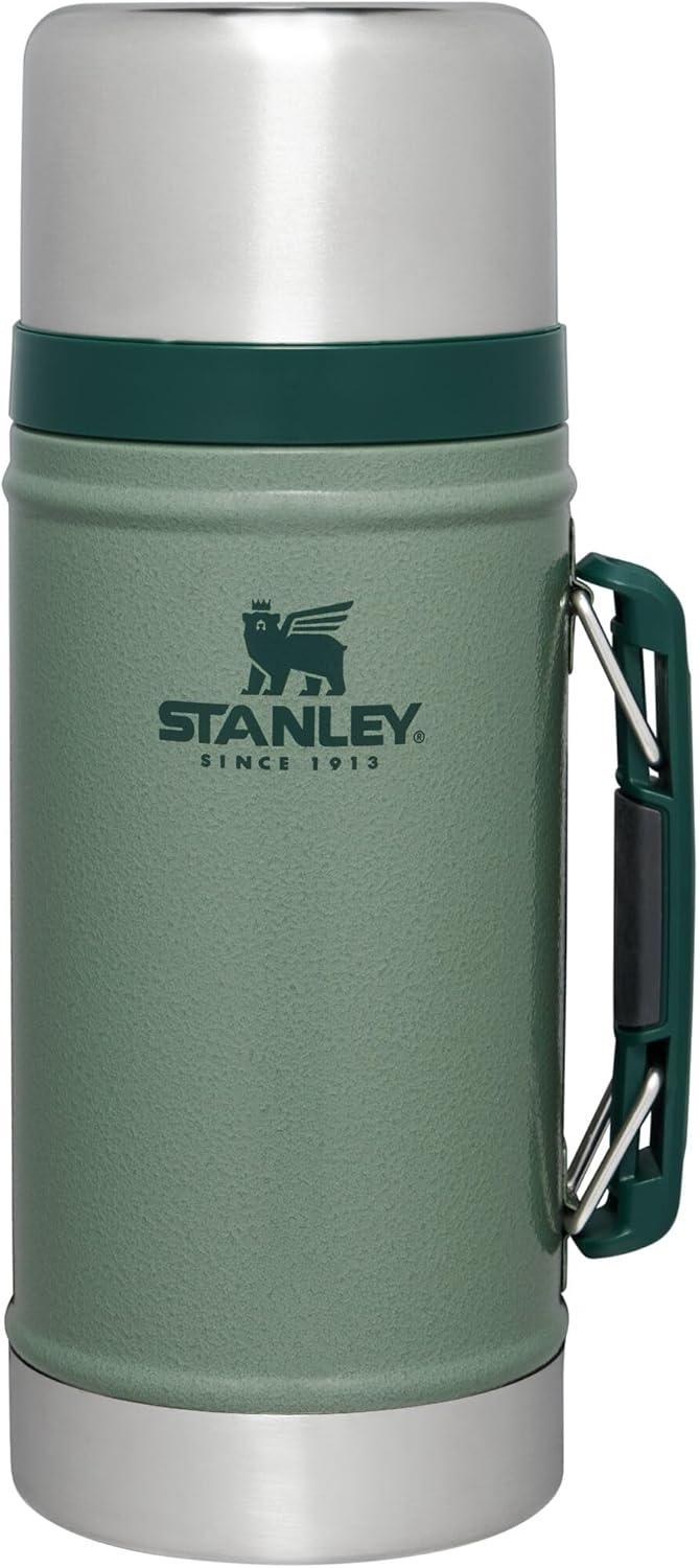 imageSTANLEY Vacuum Insulated Large Food Jar 188 Stainless Steel Food Jar for Cold and Hot Food Soup Thermos with Leak Proof Lid Doubles as Cup Wide Mouth Food ThermosHammertone Green