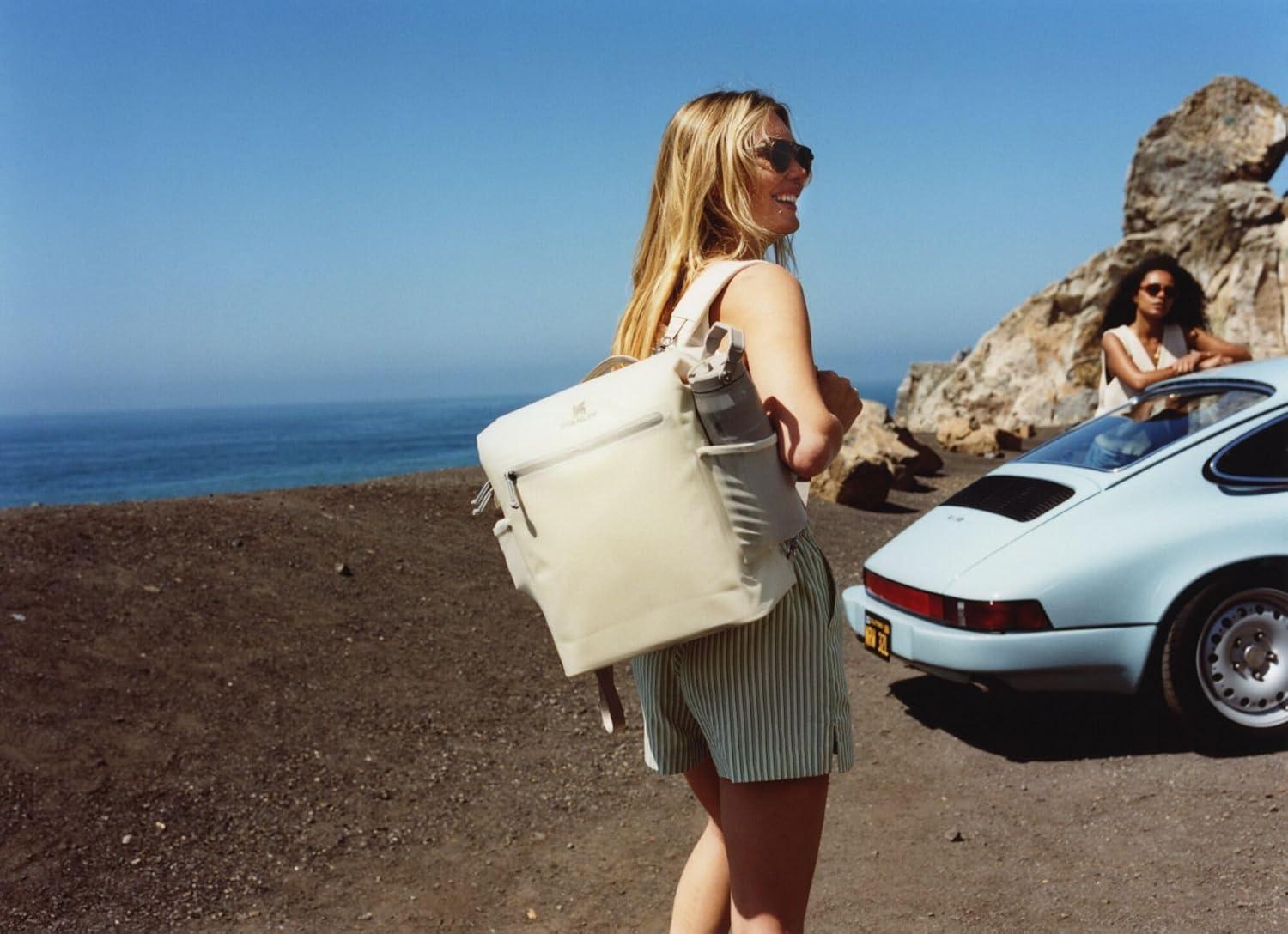 imageStanley All Day Madeleine Backpack Soft Cooler 20 Can Cooler with Handle and Shoulder Straps Insulated Travel Bag with Zipper BPAFreeRose Quartz