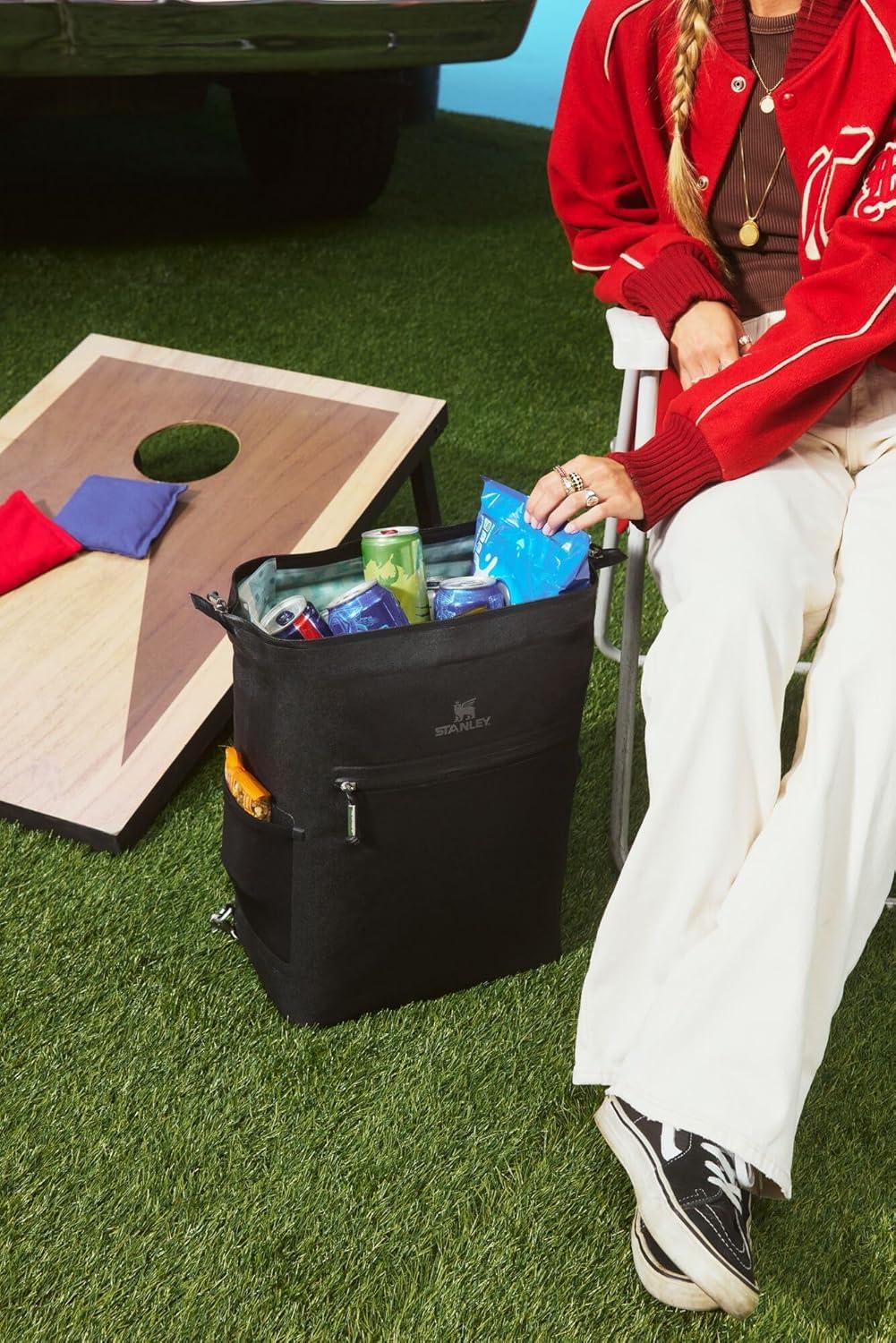 imageStanley All Day Madeleine Backpack Soft Cooler 20 Can Cooler with Handle and Shoulder Straps Insulated Travel Bag with Zipper BPAFreeSeafoam